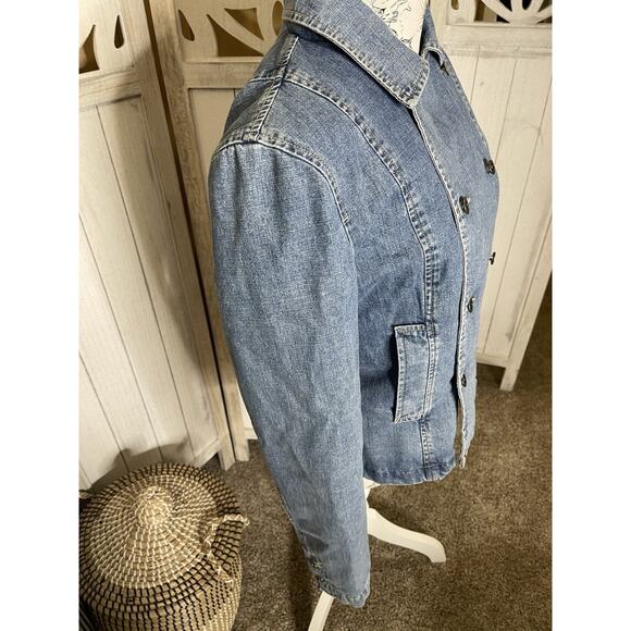 Vintage Tommy Hilfiger Denim Jean Blazer Button Jacket Size Medium - Picture 2 of 9
